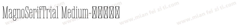 MagnoSerifTrial Medium字体转换